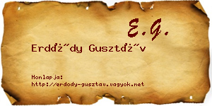 Erdődy Gusztáv névjegykártya